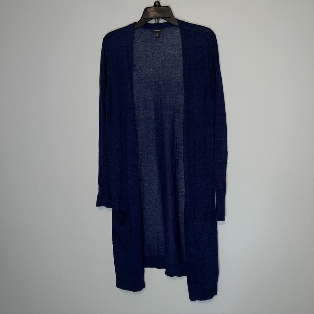 Hologen Long Open Front Cardigan Sweater Size M